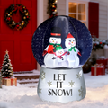 6 ft Inflatable Snow Globe with Snowman Family and LED Lights