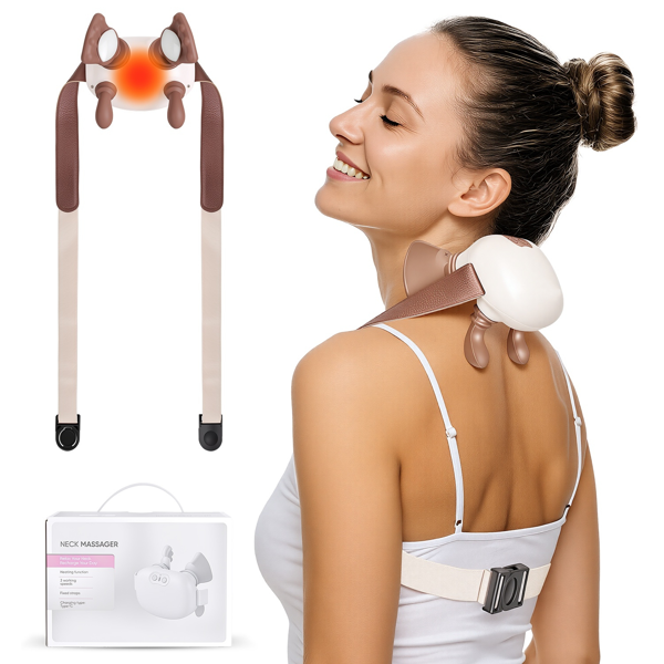 Cordless Neck and Shoulder Massager with Heat, 3 Modes