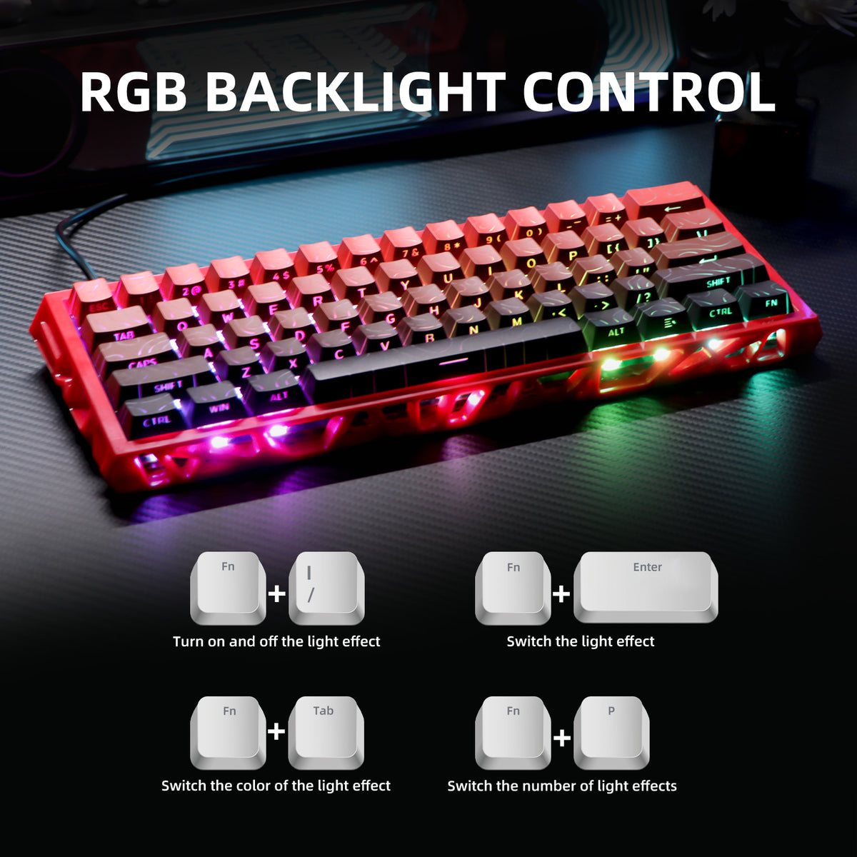 NC61 Magnetic-Switch Mechanical Keyboard, 61-Key