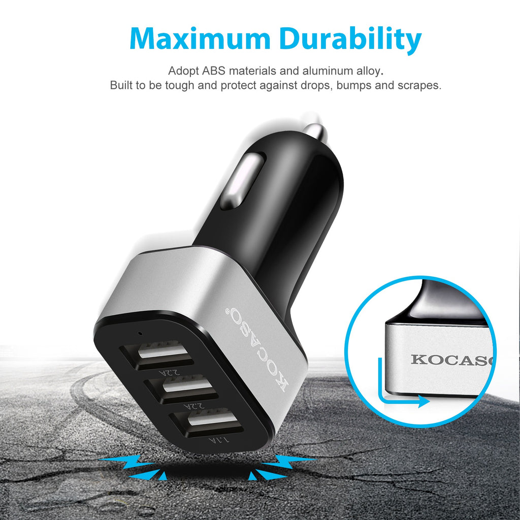 30W 3-Port USB Car Charger