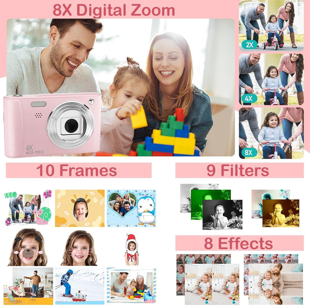 Kids Digital Camera with 32GB Card