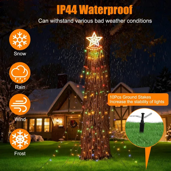 350-LED Star Waterfall Lights, 11.5ft