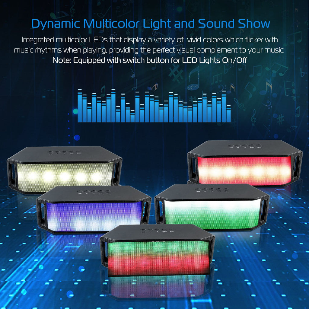 LED Multicolor Wireless Speaker, Hands-Free