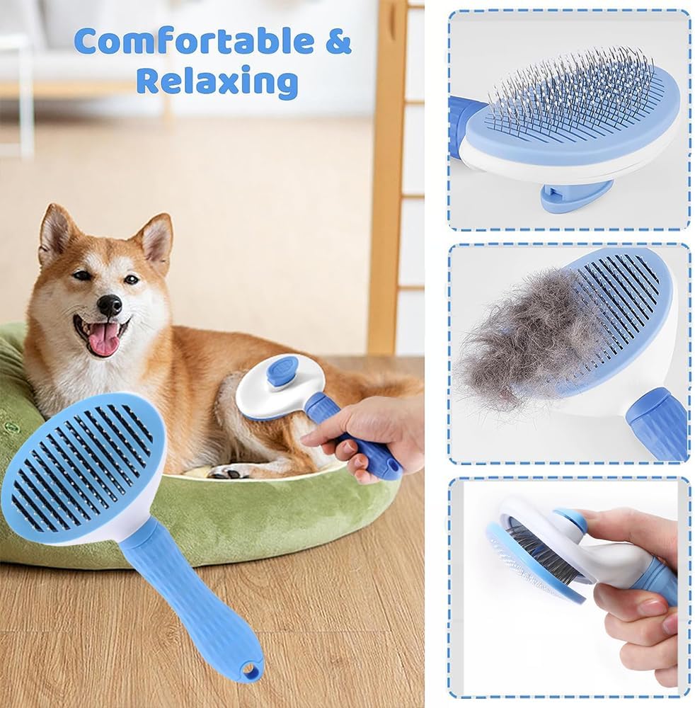 7-Piece Pet Grooming Kit, Self-Cleaning Brush