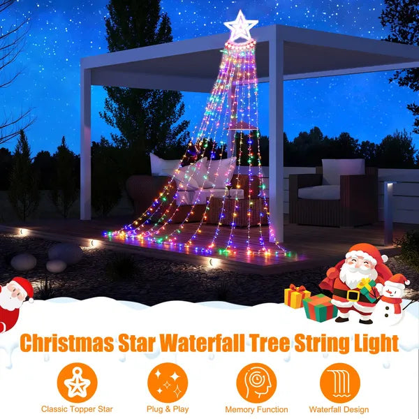 350-LED Star Waterfall Lights, 11.5ft