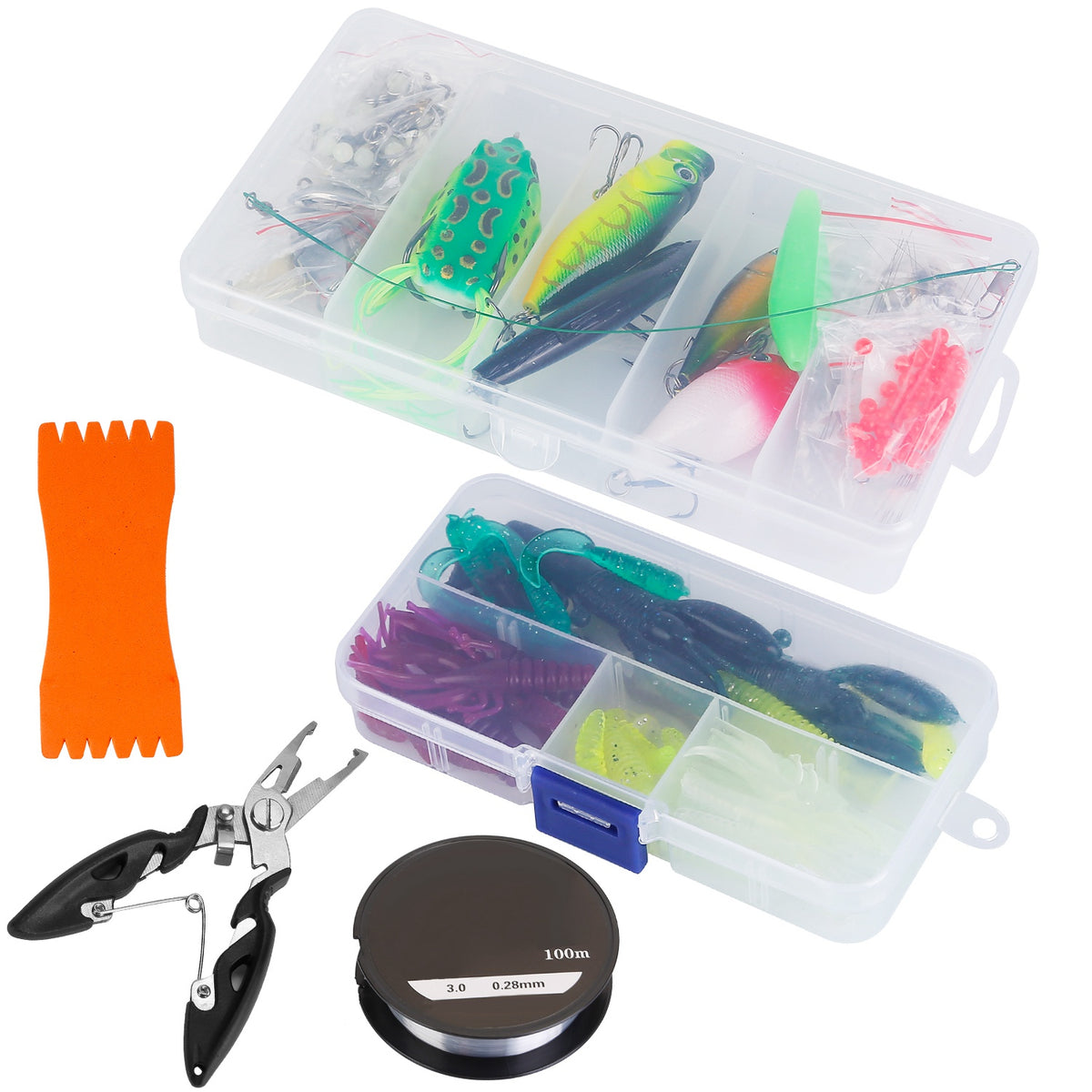 383-Piece Fishing Lure Kit with Tackle Boxes