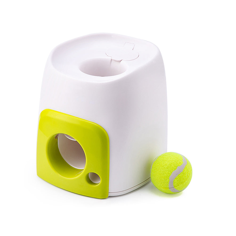 Dog Treat Reward Machine with Tennis Ball