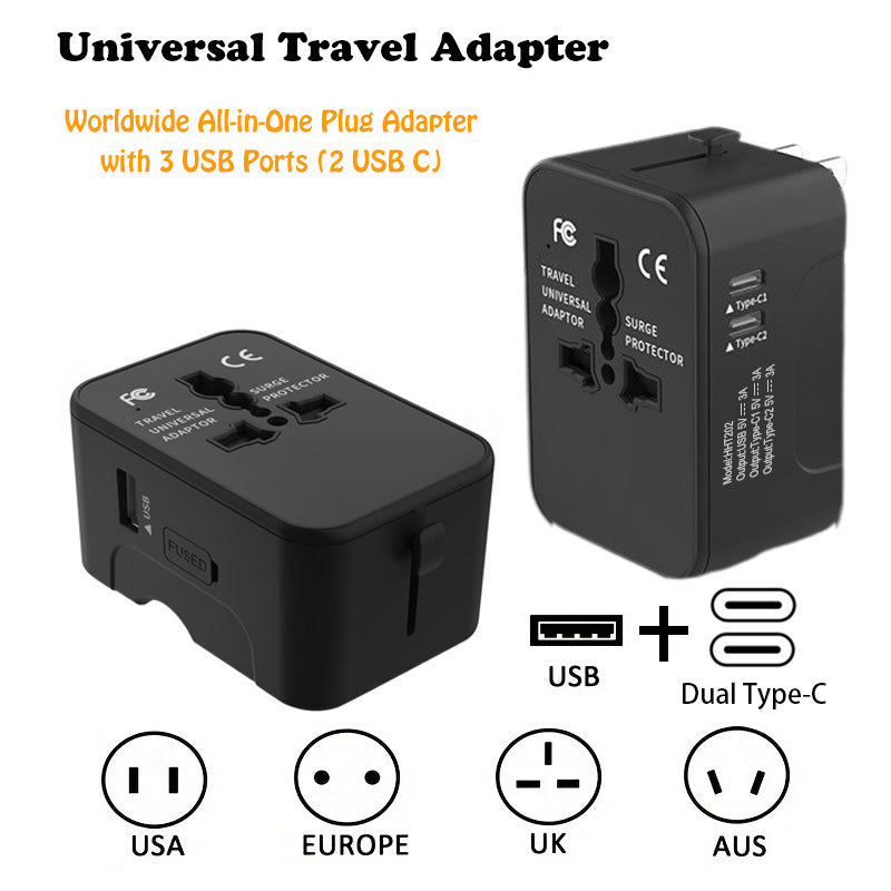 Worldwide Travel Adapter, All-in-One