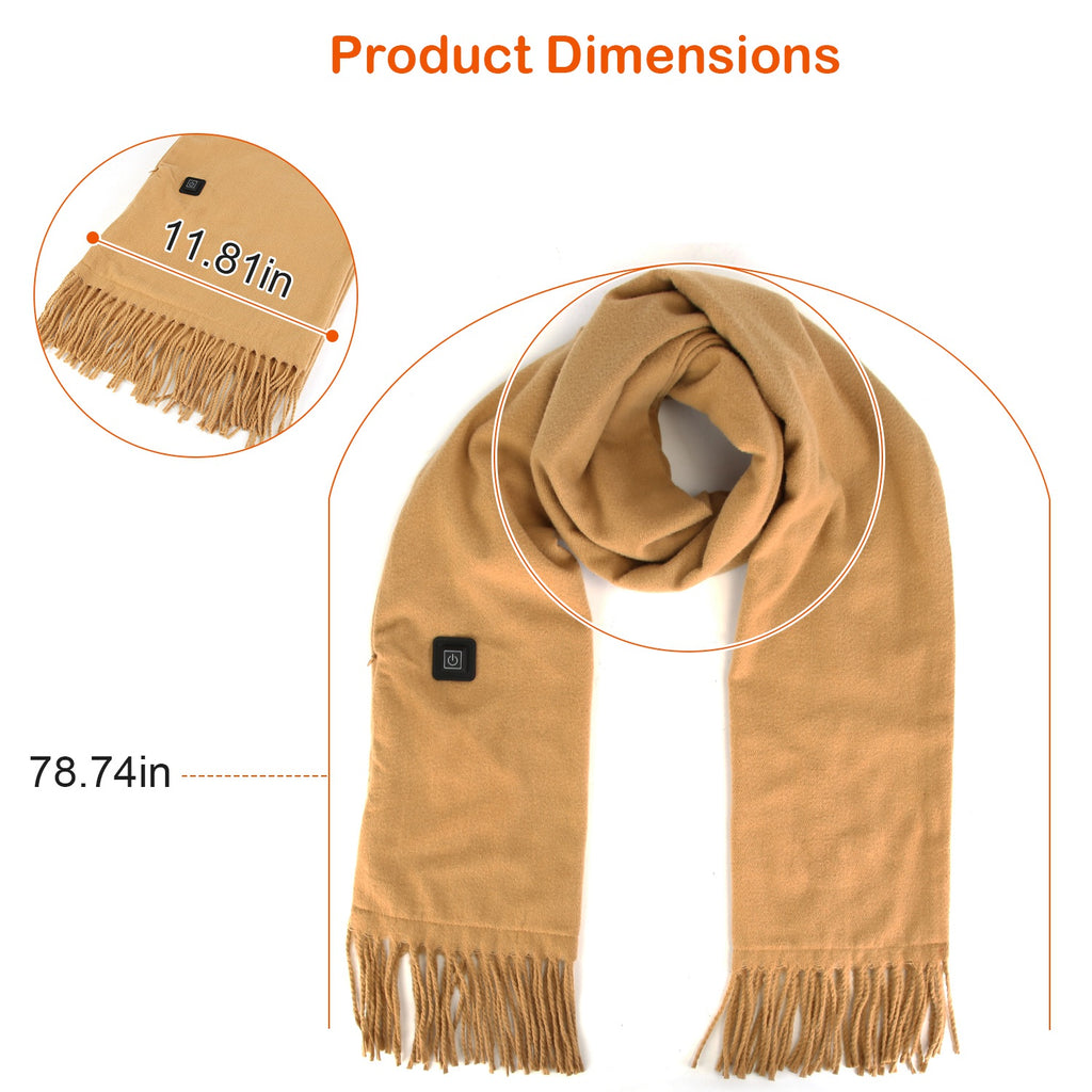 USB Heated Scarf with 3 Heat Levels