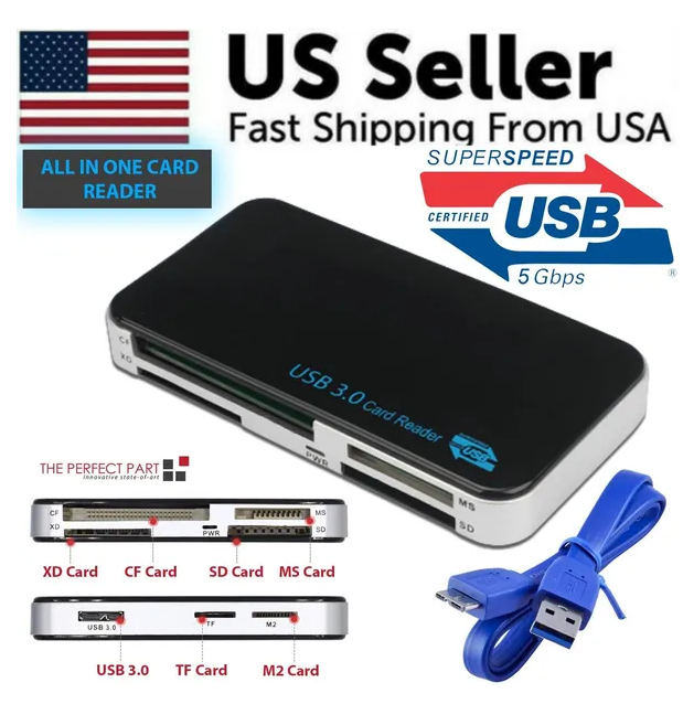 USB 3.0 Multi Card Reader, 5Gbps