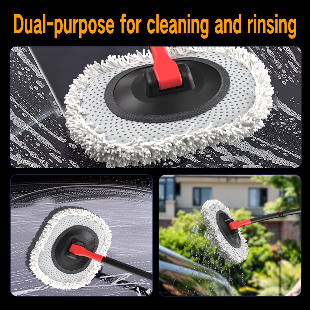 Hose-Fed Car Wash Mop, Extends to 41 Inches