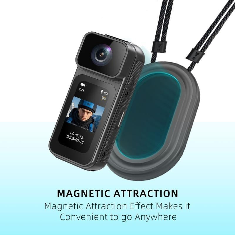 Mini Action Camera, 180 Degree Rotating Lens