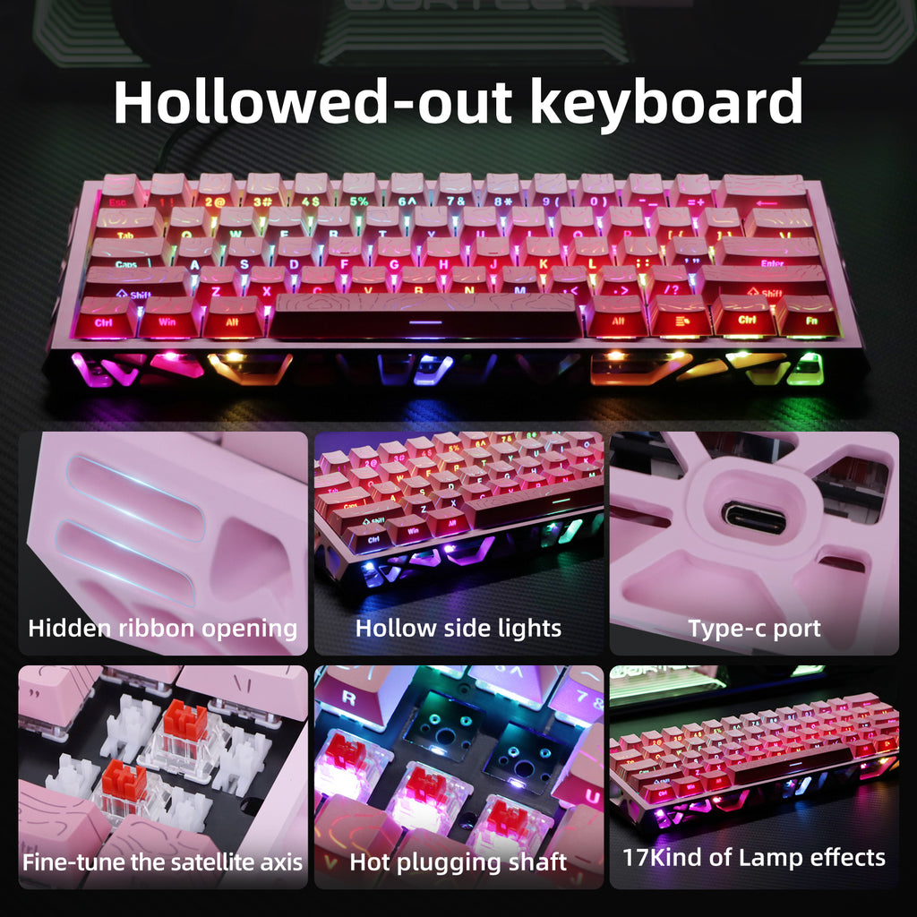 NJ61 Hollow Mechanical Keyboard, 61-Key
