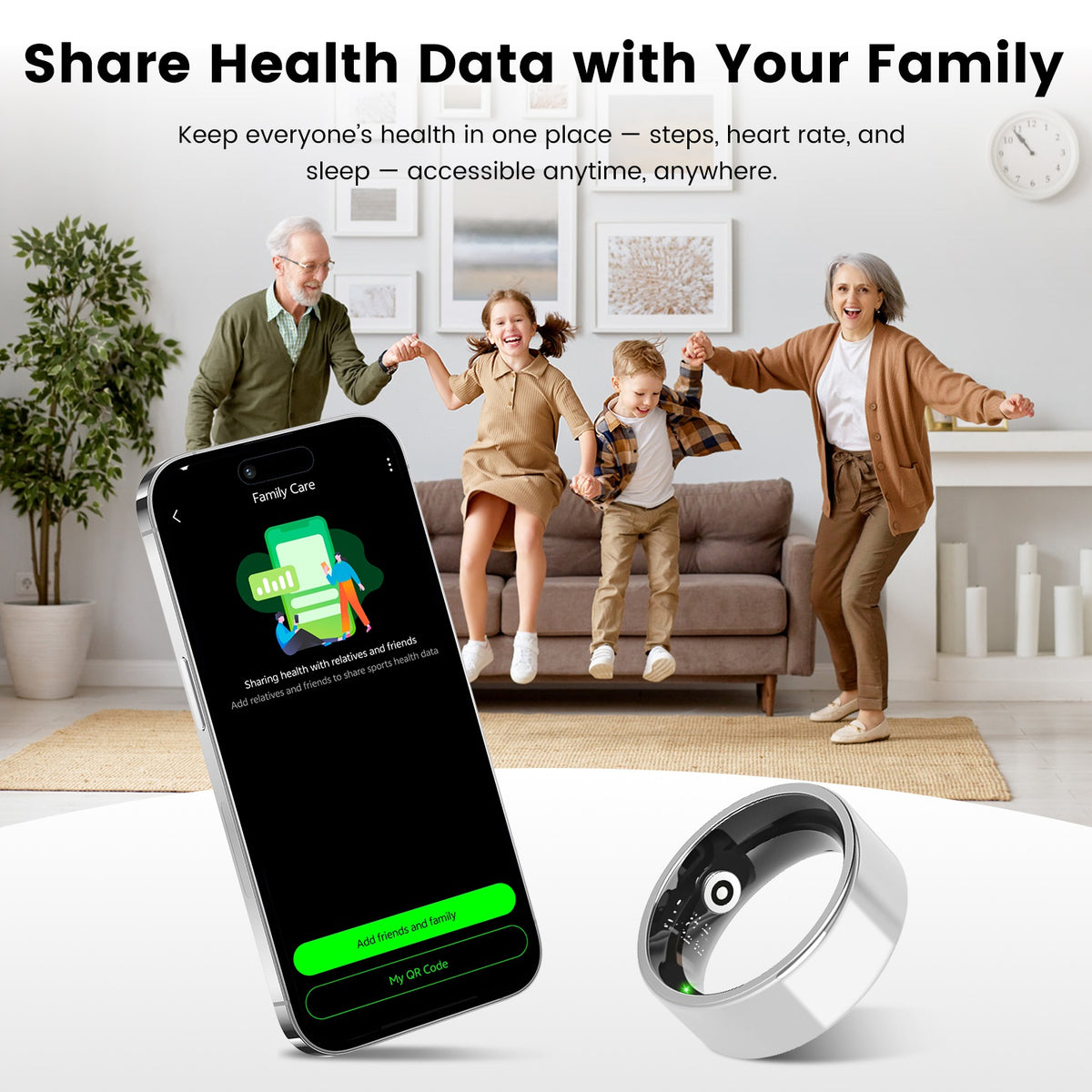 Smart Ring Health Tracker, Sleep & Heart Rate