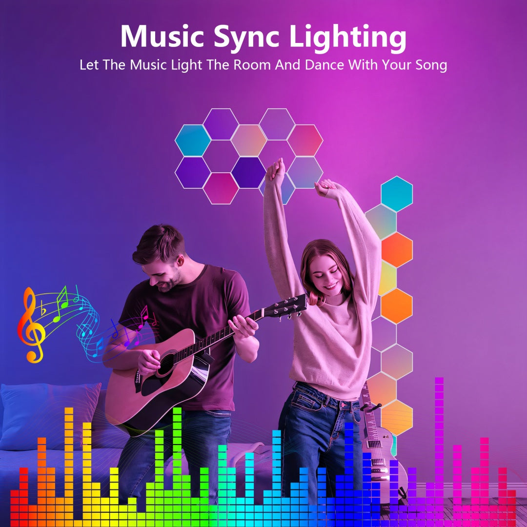Hexagon LED Wall Lights, 10 Pack with App