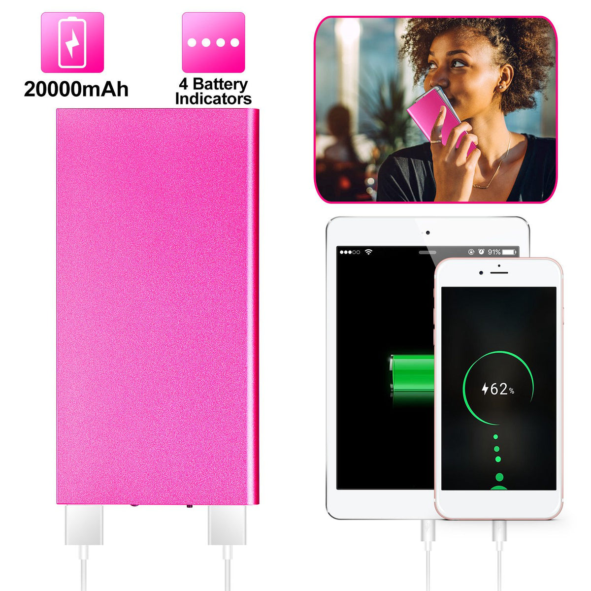 20000mAh Ultra-Thin Power Bank