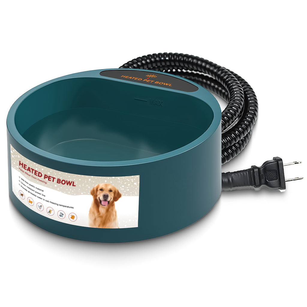 Heated Pet Water Bowl, 74 oz, Thermostatic