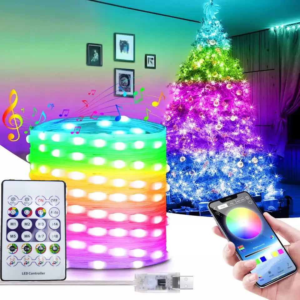 LED Rope Lights, RGB App & Remote