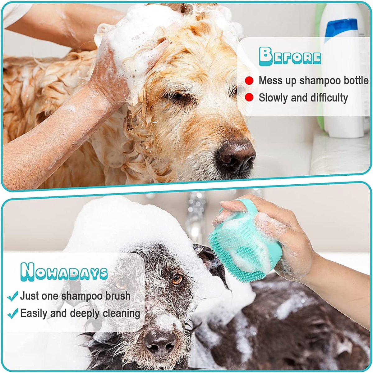 7-Piece Pet Grooming Kit, Self-Cleaning Brush