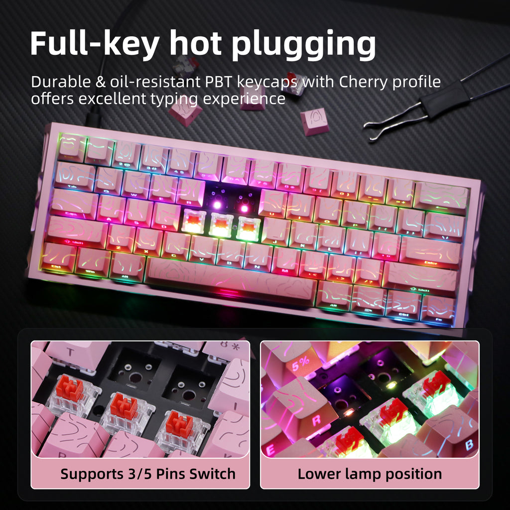 NJ61 Hollow Mechanical Keyboard, 61-Key