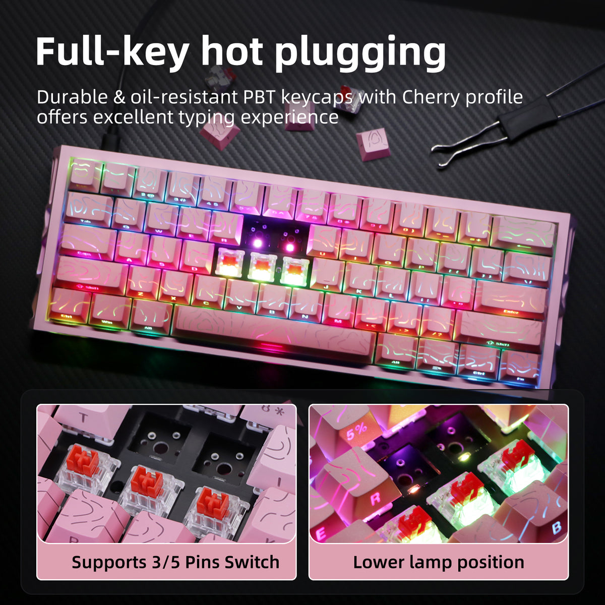 NJ61 Hollow Mechanical Keyboard, 61-Key