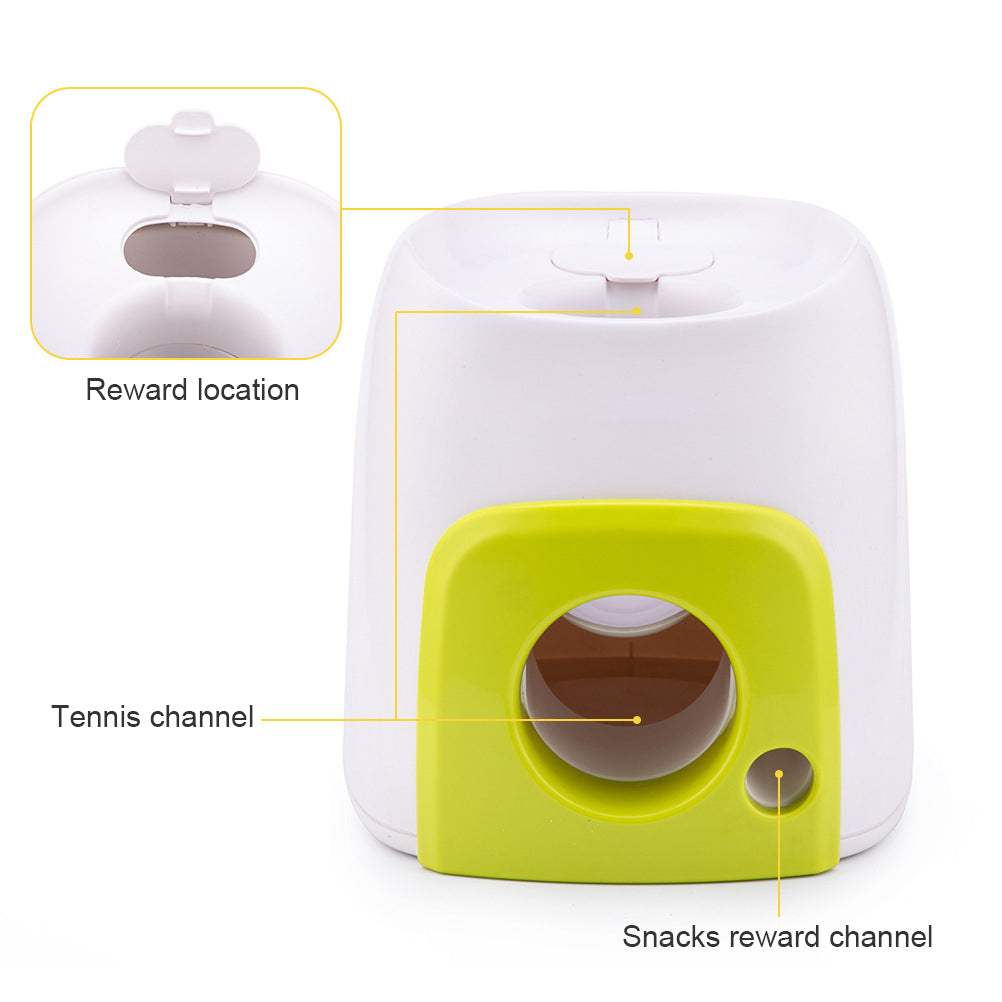 Dog Treat Reward Machine with Tennis Ball
