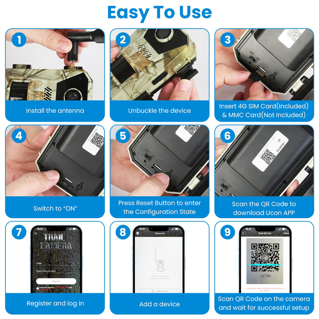 4G 4K Solar Trail Camera, Wildlife Outdoor