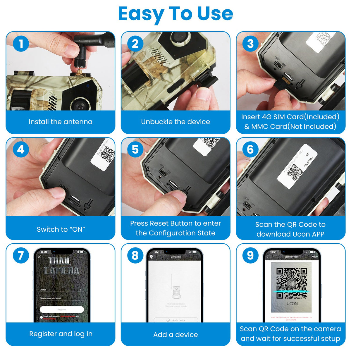 4G 4K Solar Trail Camera, Wildlife Outdoor