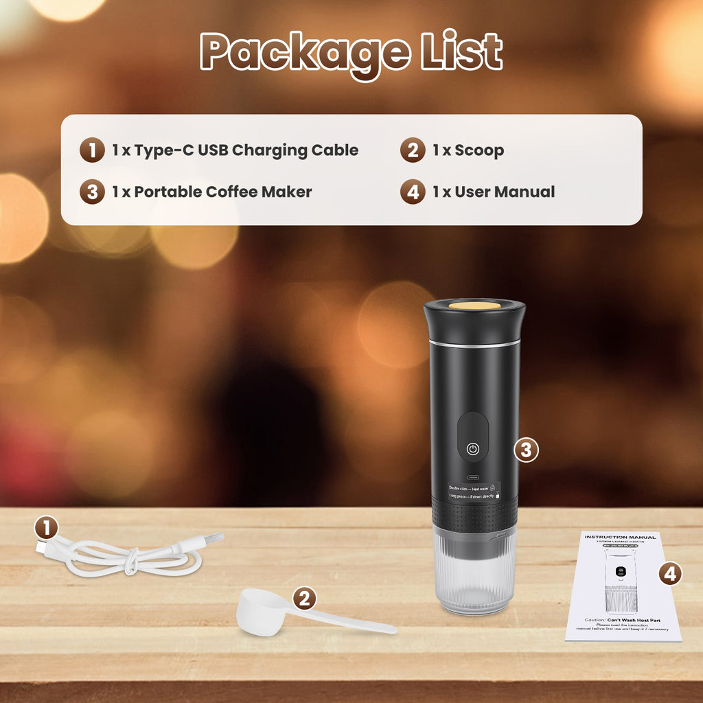 Portable Espresso Machine, 3-in-1 Cordless