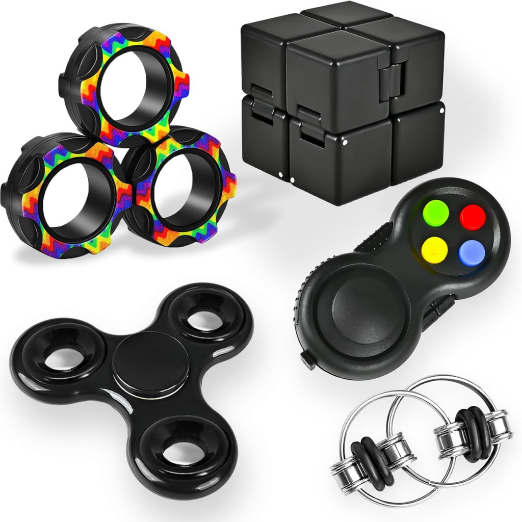 5-Piece Fidget Toy Set for Adults with Infinity Cube and Spinner
