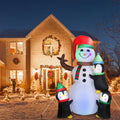 6 ft Inflatable Snowman and 3 Penguins with LED Lights