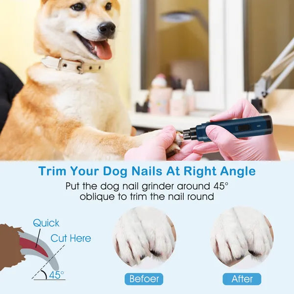 Rechargeable Dog Nail Grinder, 2-Speed Quiet