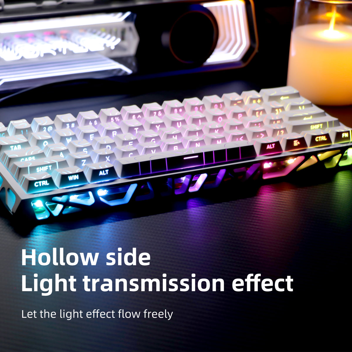 NJ61 Hollow Mechanical Keyboard, 61-Key