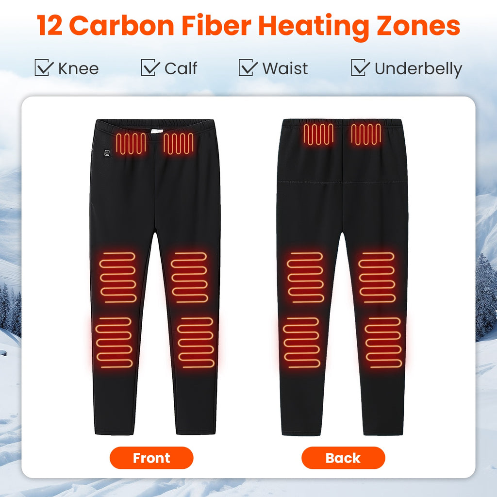 Heated Pants with 12 Heating Zones, USB Powered