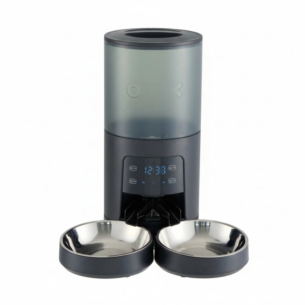6L Automatic Cat Feeder with Timer, 2 Bowls and Voice Recorder
