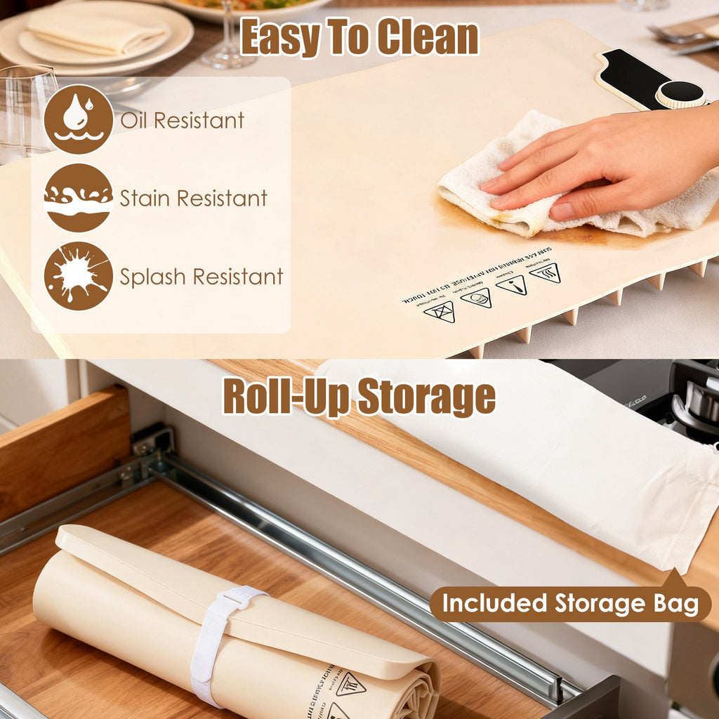 Food Warming Mat, 14 Temp Levels & 10-Hour Timer