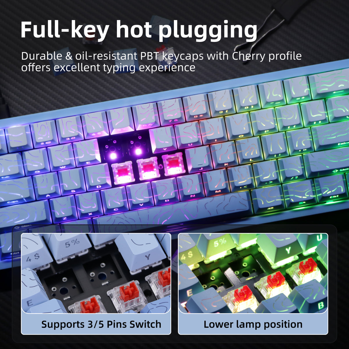 NC61 Magnetic-Switch Mechanical Keyboard, 61-Key
