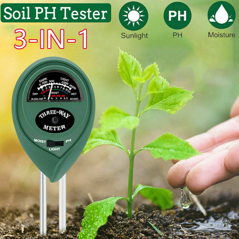 3-in-1 Soil Meter for Moisture, pH and Light