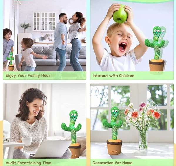 Dancing Cactus Toy That Talks Back and Sings